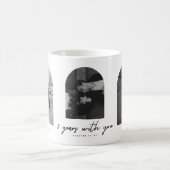 Minimal 3-Year Anniversary 3 Couple Photos Arch Koffiemok (Center)