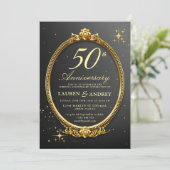 Minimal 50th Wedding Anniversary Invitation (Debout devant)