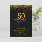Minimal 50th Wedding Anniversary Invitation (Debout devant)