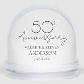 Minimal 50th Wedding Anniversary Photo Sneeuwbol (Voorkant)