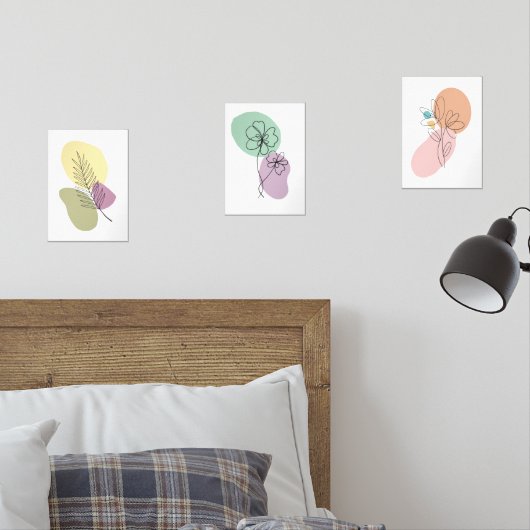 Minimal Abstract Botanical Line Art Prints (Chambre à coucher)