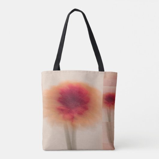 Minimal Abstract Flower Shoulder Tote Bag (Dos)