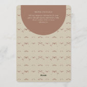 Minimal Abstract Geometric Gender Neutral Beige Kaart (Achterkant)