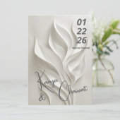 Minimal Abstract Wedding Invitation Kaart (Staand voorkant)
