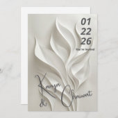 Minimal Abstract Wedding Invitation Kaart (Voorkant / Achterkant)