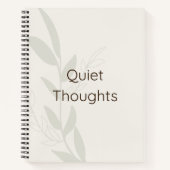 Minimal Aesthetic Notebook Quiet Thoughts Journal (Devant)