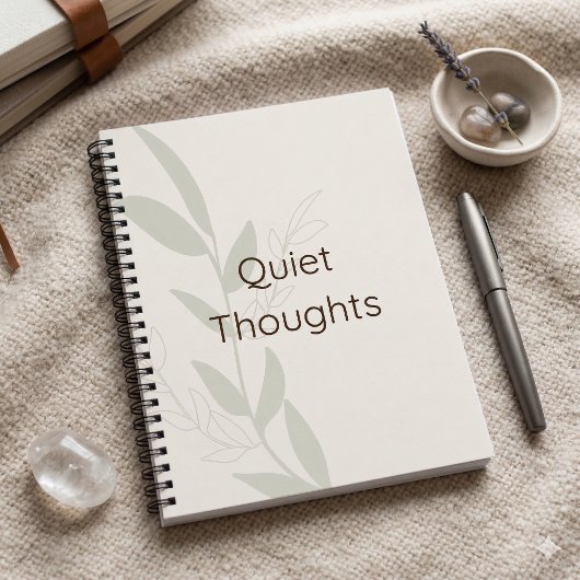 Minimal Aesthetic Notebook Quiet Thoughts Journal