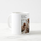 Minimal All Is Calm All Is Bright Christmas Photo  Koffiemok (Voorkant links)
