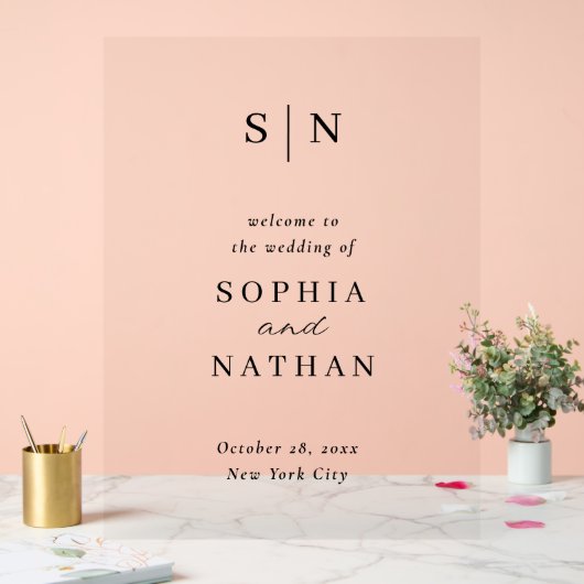 Minimal and Chic | Black and White Wedding Welcome (Mariage)