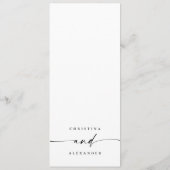 Minimal and Chic Calligraphy Dinner Wedding Menu (Achterkant)