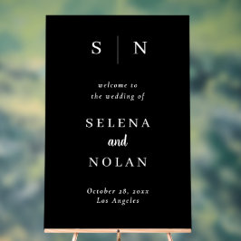 Minimal and Chic | Dark Black Wedding Seating Char Acryl Bord