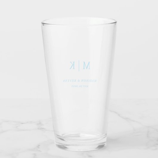 Minimal and Chic  | Wedding  Glas (Achterkant)