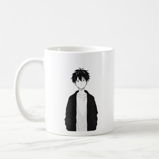 Minimal Anime Boy Mug (Gauche)