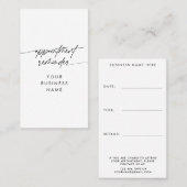 Minimal Appointment Reminder Script Bedrijfsnaam Afsprakenkaartje (Voorkant / Achterkant)