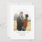 Minimal Arch Photo Wedding Sla de datum op Save The Date (Achterkant)