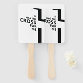 Minimal Art Christelijk Art Cross Gospel Gezegden Handwaaier (Voorkant en achterkant)