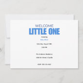 Minimal Baby Boy Shower Invitation (Devant)