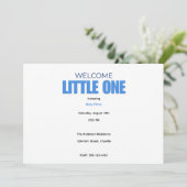 Minimal Baby Boy Shower Invitation (Debout devant)