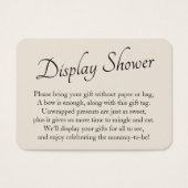 Minimal Baby Display Shower Cream Gift Card (Devant)