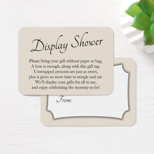 Minimal Baby Display Shower Cream Gift Card (Bureau)