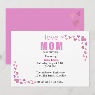 Minimal Baby girl Shower Invitation Aankondiging