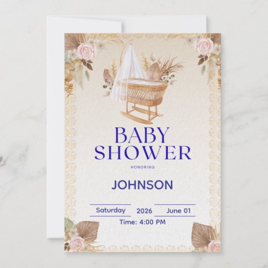Minimal Baby Shower Invitation | Modern Neutral (Devant)