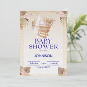 Minimal Baby Shower Invitation | Modern Neutral (Debout devant)