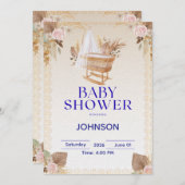 Minimal Baby Shower Invitation | Modern Neutral (Devant / Derrière)
