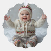 Minimal Baby's eerste kerst Ornamenten Keepsake (Achterkant)