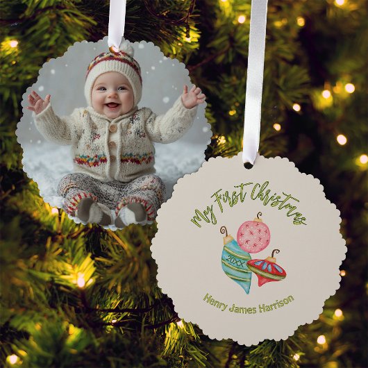 Minimal Baby's eerste kerst Ornamenten Keepsake