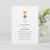 Minimal Bauhaus Baby Shower Invitation (Debout devant)