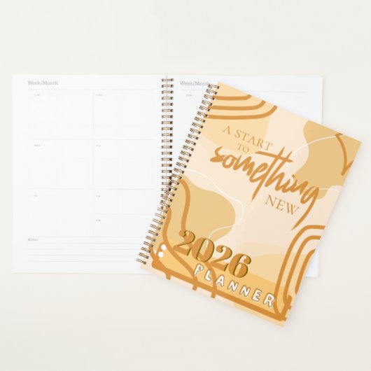 Minimal Beige 2026 Neutral Abstract Inspirational Planner (Display)