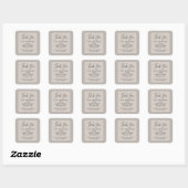 Minimal Beige bruiloft dank u Stickers (Vel)