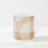 Minimal Beige Geometric Frosted Glass Mug (Devant droit)