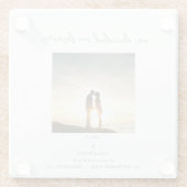 Minimal Besloten op Forever Photo Script Glazen Onderzetter (Achterkant)