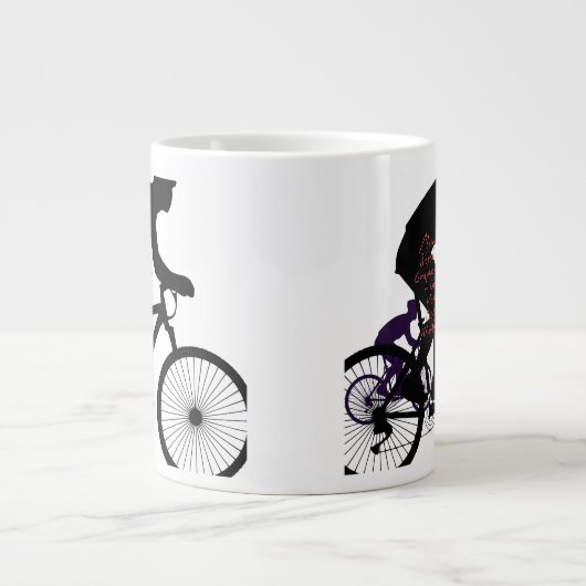 Minimal Bicycle Art Extra Grote Beker (Voorkant)