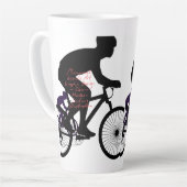 Minimal Bicycle Art Latte Mok (Linkerhoek)