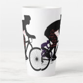 Minimal Bicycle Art Latte Mok (Voorkant)