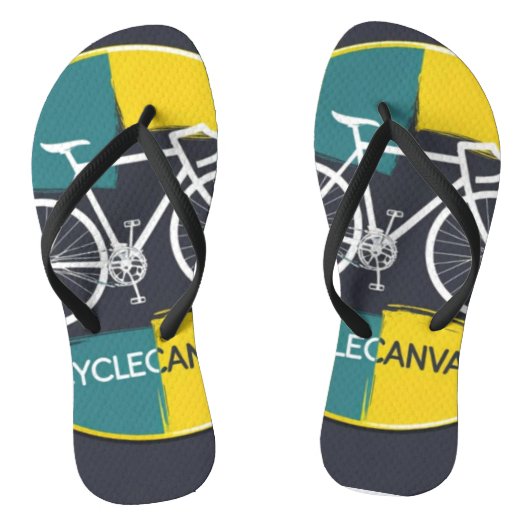 Minimal Bicycle Illustration –  Teenslippers (Voetbed)