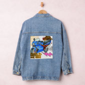 Minimal Bike Art Graphic  Denim Jacket (Hangar)