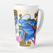 Minimal Bike Art Graphic Latte Mok (Rechterhoek)