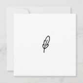 Minimal Bird Doodle Birthday Card Kaart (Achterkant)