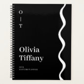 Minimal Black and White Personalized Name Year (Devant)