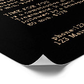 Minimal Black Botanical Salon Price List Poster (Coin)