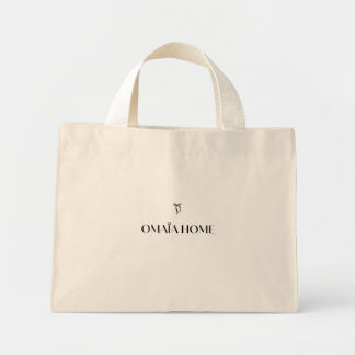 Minimal Black Bow Pattern Tote Bag with OMAÏA HOME