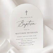 Minimal Black Calligraphy Baptism Kaart