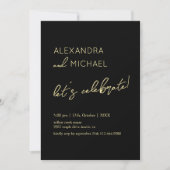 Minimal black Elegant Engagement Typography Kaart (Voorkant)