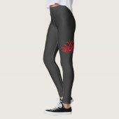 Minimal Black Ink Tattoo Style Artwork Leggings (Links)