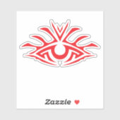 Minimal Black Ink Tattoo Style Artwork Sticker (Vel)