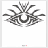 Minimal Black Ink Tattoo Style Artwork Sticker (Vel)